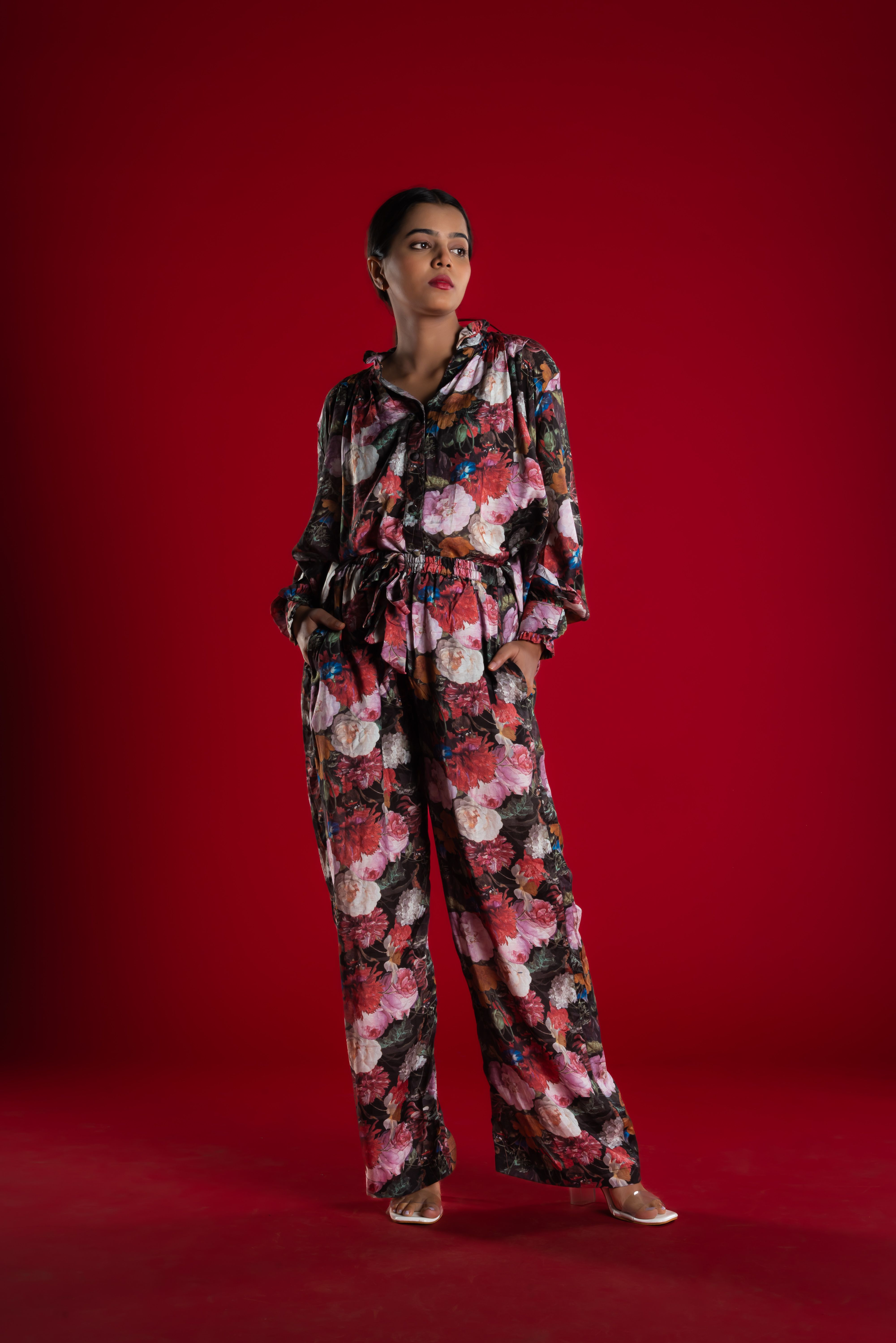 Multicolor Floral Printed Co-Ord Set